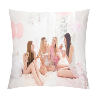Personality  Pretty, Charming, Sexy, Attractive, Cheerful Models In Night Wea Pillow Covers
