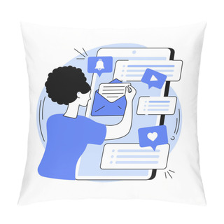 Personality  FOMO Abstract Concept Vector Illustration. Pillow Covers