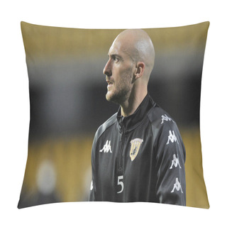 Personality  Luca Caldirola Player Of Benevento, During The Match Of The Italian Serie A Football Championship Between Benevento Vs Spezia Final Result 0-3, Match Played At The Ciro Vigorito Stadium In Benevento. Italy, 07 November, 2020. Pillow Covers