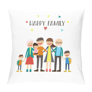 Personality  Cartoon Happy Family Pillow Covers
