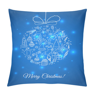 Personality  Xmas Doodle Ball Pillow Covers