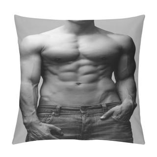 Personality  Handsome Young Mans Torso Pillow Covers