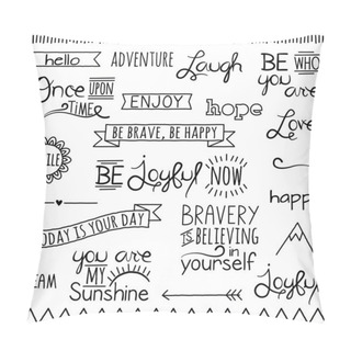 Personality  Vector Collection Of Hand Drawn Doodle Word And Phrases Pillow Covers