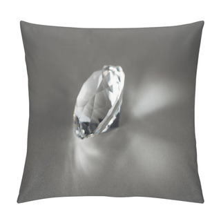 Personality  Shiny Clear Diamond On Grey Background Pillow Covers