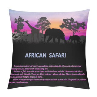 Personality  African Safari Poster Pillow Covers