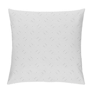 Personality  Seamless Pattern. Infinitely Repeating Geometrical Elegant Texture Consisting Of Thin Lines Which Form Tiles With Linear And Striped Rhombuses, Diamonds. Vector Element Of Graphical Design Pillow Covers