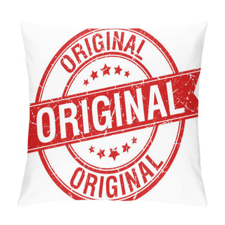 Personality  Original Grunge Retro Red Isolated Ribbon Stamp Pillow Covers