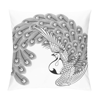 Personality  Japanese Style Peacock Pillow Covers