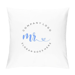 Personality  Initial Handwriting Logo Design. Logo For Fashion,photography, Wedding, Beauty, Business Company. Pillow Covers