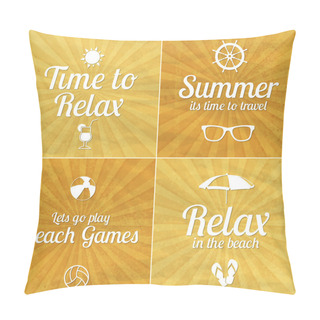 Personality  Travel  Banner Vector Illustration   Pillow Covers