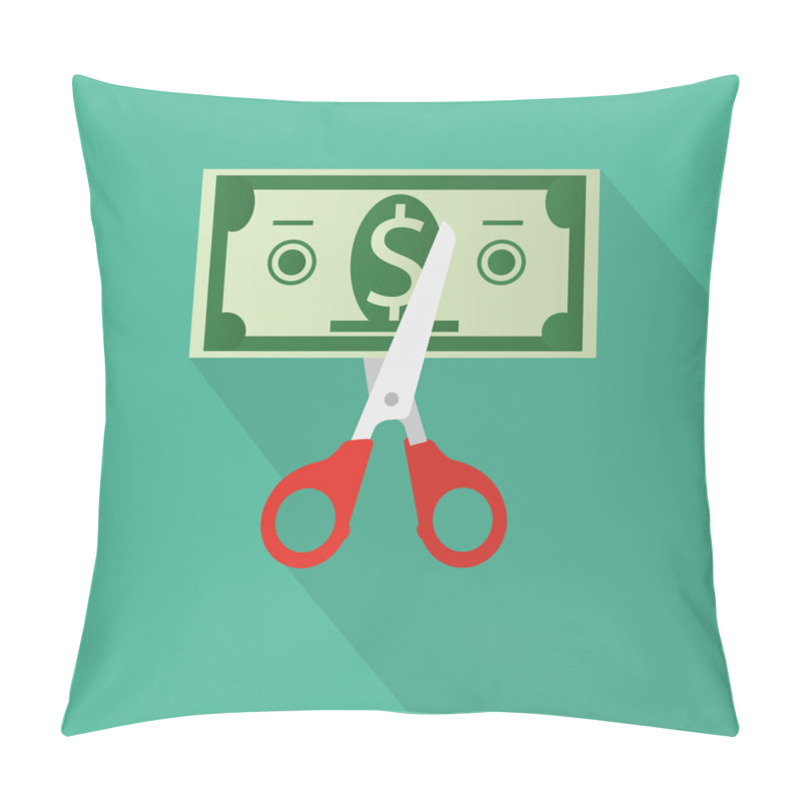 Personality  Scissors Cutting Money Bill Pillow Covers