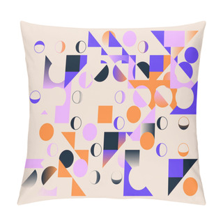 Personality  Mid-century Geometric Abstract Pattern With Simple Shapes And Beautiful Color Palette. Simple Geometric Pattern Composition, Best Use In Web Design, Business Card, Invitation, Poster, Textile Print. Pillow Covers