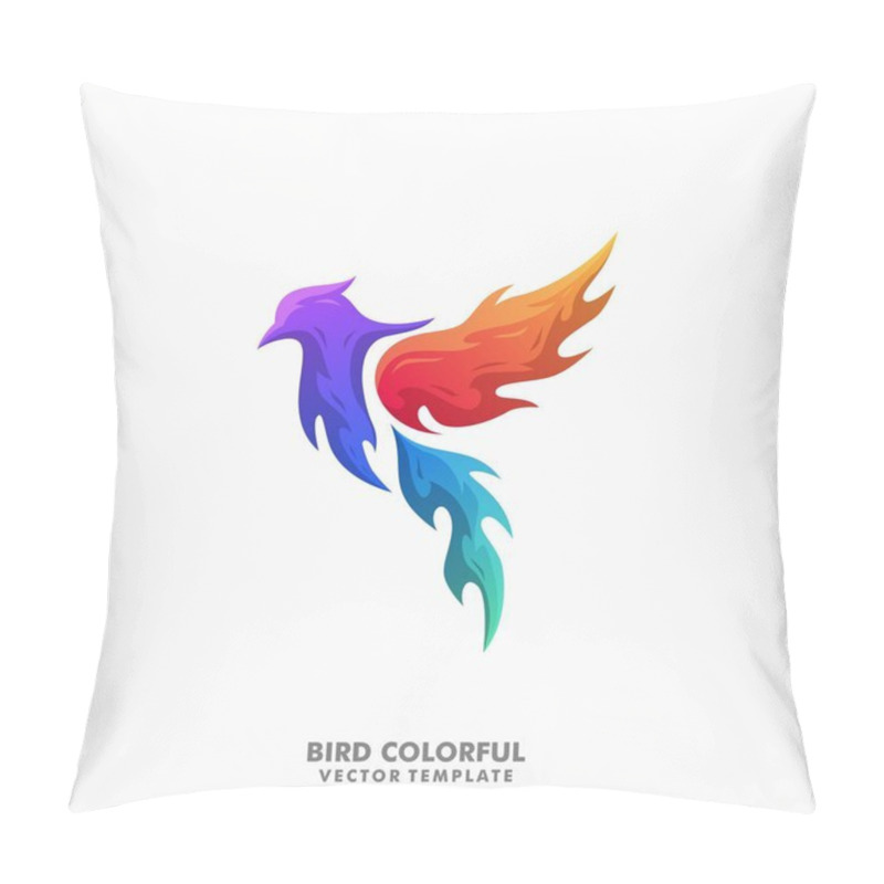 Personality  Bird Colorful Concept illustration vector template pillow covers