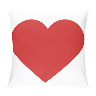 Personality  Heart Isolated On White And Clipping Pach, Flat Design Style Lov Pillow Covers