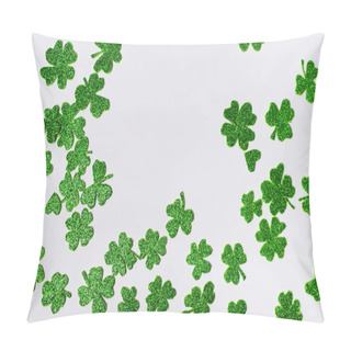 Personality  Clover Background Pattern On Wooden Background Pillow Covers