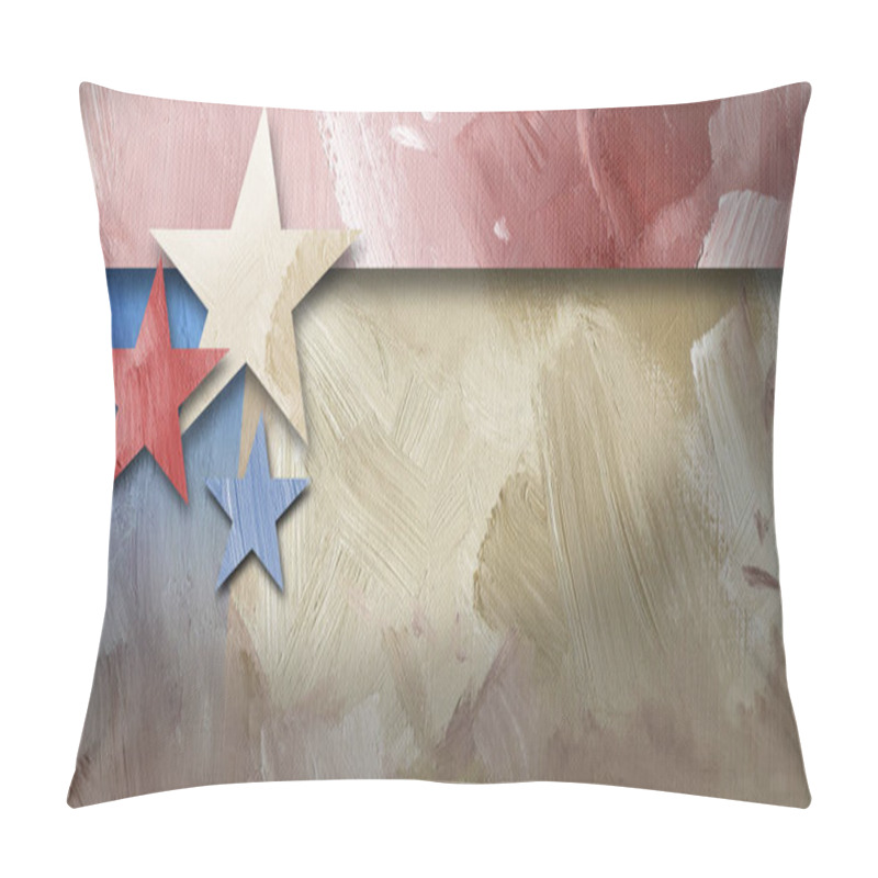 Personality  Graphic American Flag Elements Against Pale Background  Pillow Covers