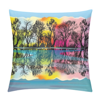 Personality  Autumn Forest On The Lake, Pillow Covers