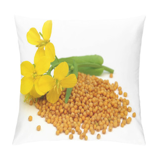 Personality  Mustard Flower With Seeds Pillow Covers