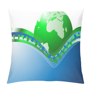 Personality  Technology Background With Planet Pillow Covers