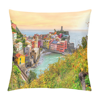 Personality  Vernazza, Cinque Terre National Park, Liguria, Italy Pillow Covers
