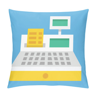 Personality  Vector Cash Register Icon Pillow Covers