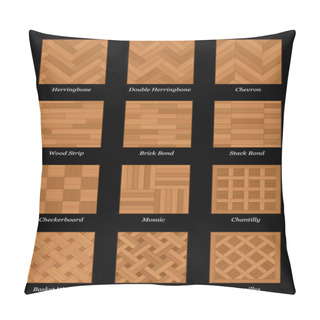 Personality  Parquet Floor Pattern Parquetry Black Pillow Covers