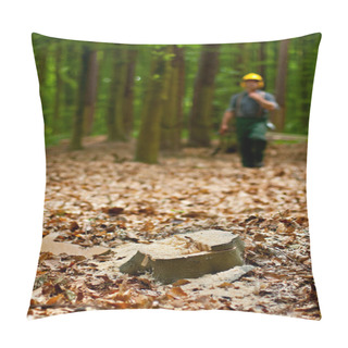 Personality  Lumberjack In Forest Pillow Covers