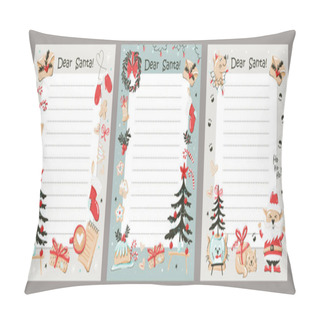 Personality  Christmas Letter Template. Ready To Print Pillow Covers