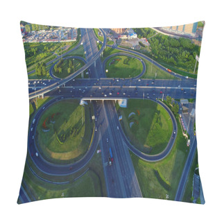 Personality  Road Junction Of The Highway Enthusiasts And The Moscow Ring Roa Pillow Covers