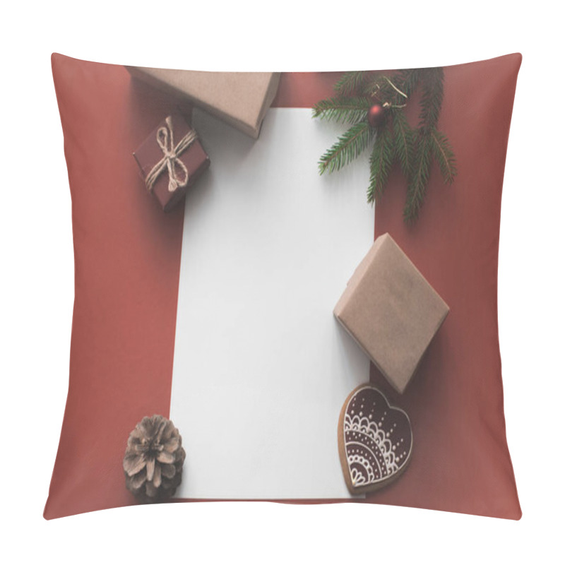 Personality  Empty Card With Christmas Presents  Pillow Covers