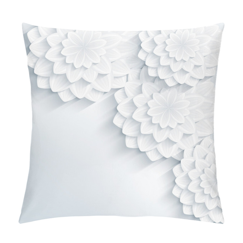 Personality  Floral trendy abstract background with 3d flowers pillow covers