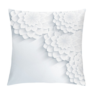 Personality  Floral Trendy Abstract Background With 3d Flowers Pillow Covers