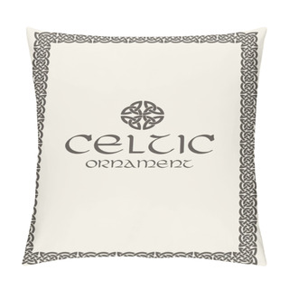 Personality  Celtic Knot Braided Frame Border Ornament. Vector Illustration. Pillow Covers