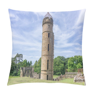 Personality  The Ancient Castle Of Eglinton In Irvine Scotland Which Is In Ruins And Surrounded By Trees And Lawns. Pillow Covers