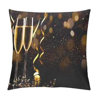 Personality  New Year Celebration With Champagne Pillow Covers
