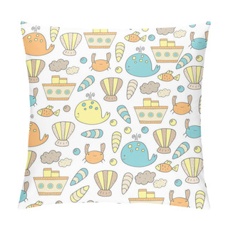 Personality  Cute Sea Pattern Pillow Covers