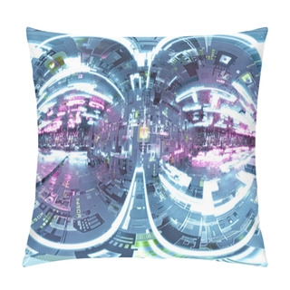 Personality  360 Degree Full Panorama Environment Map Of Abstract Silicon Ocmputer Hardware Chip Technology Surface 3d Render Illustration Hdri Hdr Vr Virtual Reality Pillow Covers