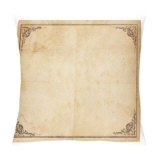 Personality  Blank Vintage Paper With Antique Border Pillow Covers