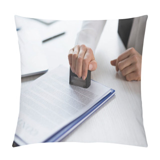 Personality  Businesswoman Stamping Contract   Pillow Covers
