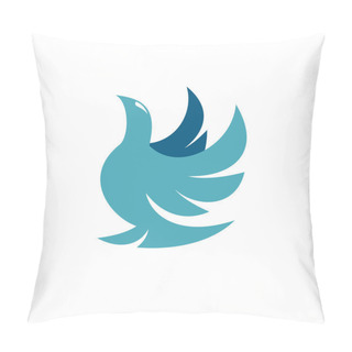 Personality  Dove Logo On White Pillow Covers