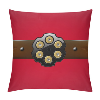 Personality  Vector Background With Gangster Belt Buckle. Pillow Covers