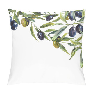 Personality  Greeting Card With Branches Of Olive Tree Pillow Covers