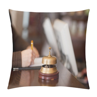 Personality  Bell At Hotel Counter Pillow Covers