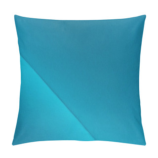 Personality  Close-up Shot Of Folded Blue Paper For Background Pillow Covers