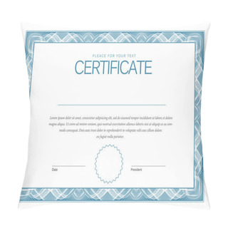 Personality  Certificate. Modern Template Diplomas, Currency. Pillow Covers