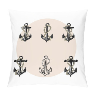 Personality  Anchor Design Illustration Vector Eps Format , Suitable For Your Design Needs, Logo, Illustration, Animation, Etc. Pillow Covers