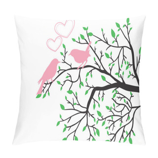 Personality  Spring Love Of Birds Pillow Covers