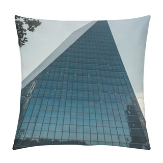 Personality  Low Angle View Of Hi-tech Skyscraper With Glass Facade In Istanbul, Turkey Pillow Covers