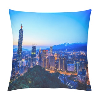 Personality  Taipei City Skyline At Sunset With Nice Color, Taiwan Pillow Covers