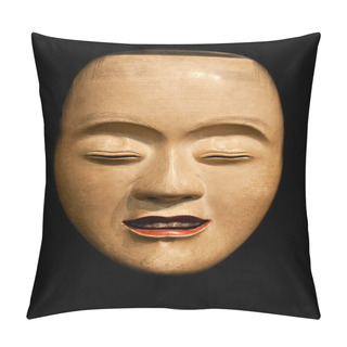 Personality  Ko-Kasshiki (young Servant) Noh Mask Pillow Covers